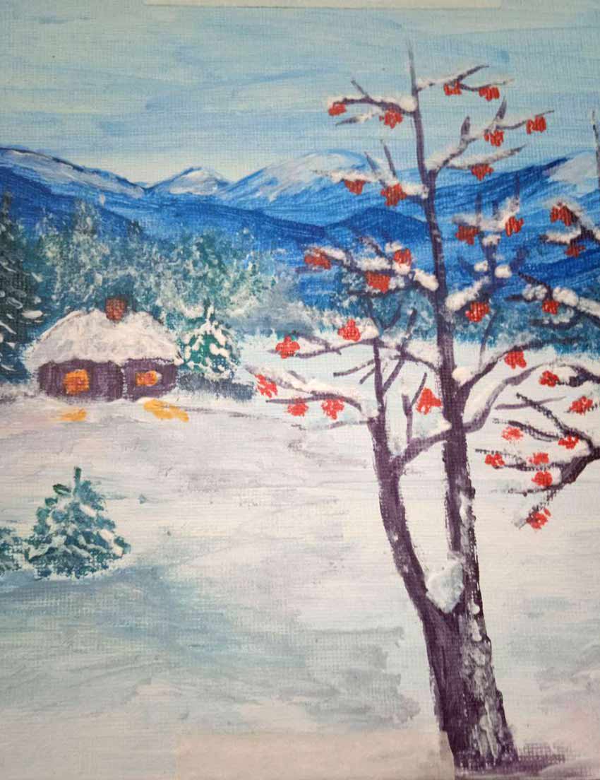 Село взимку